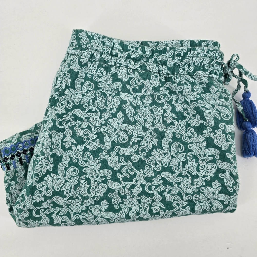 J. Jill Women’s Floral Linen Shorts Sz PM